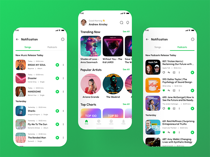 Hearme - Music Streaming & Podcast Flutter App UI Template - 5