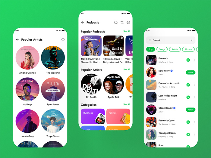 Hearme - Music Streaming & Podcast Flutter App UI Template - 6