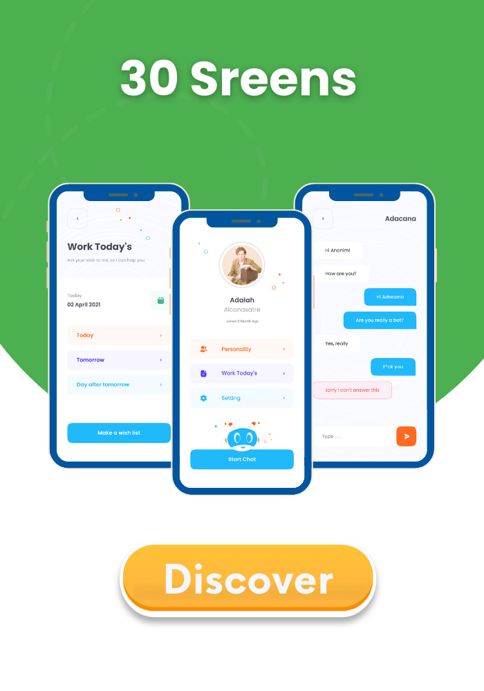 Adacana -  Chatbot Flutter App UI Template(Figma Included) - 5